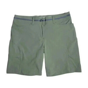 ExOfficio Women's Bermuda Cargo Shorts Size 10 Army Green Trail Hiking